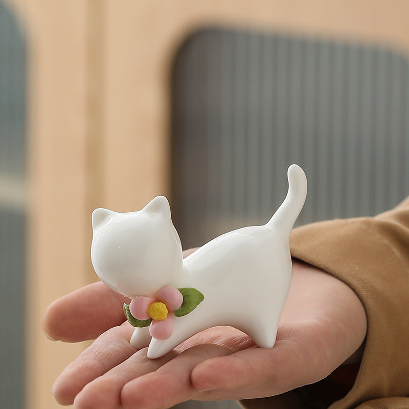 Kitten Ceramic Pet Tea Ceremony Utensils